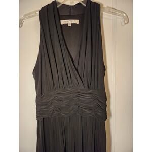 Evan Picone Black Dress Sz 4, Full Length, Halter Top, Pleated Skirt, Black-tie